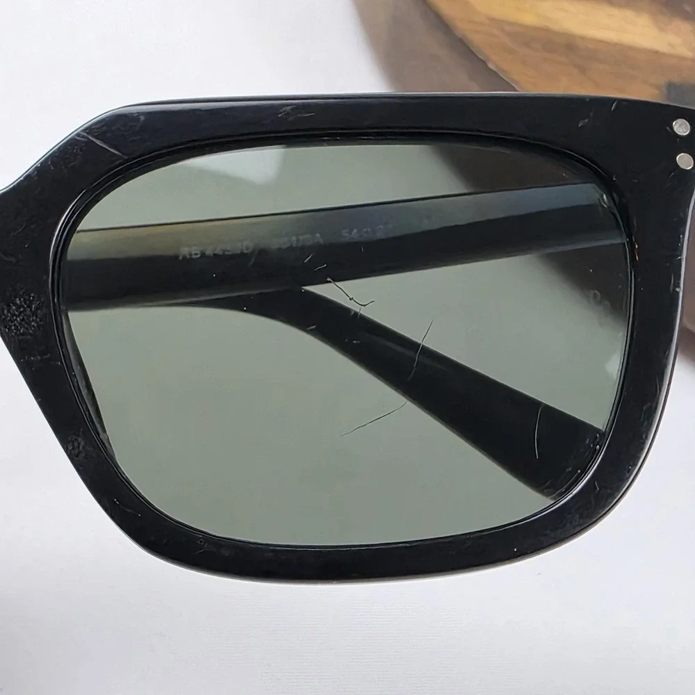 Ray-Ban RB4439D Sunglasses Mens 54-21-145 Black Green Polarized Square 901/9A